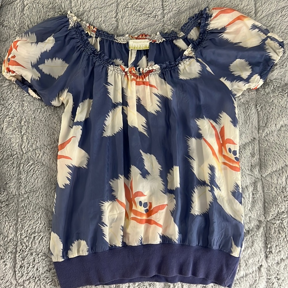EUC silk blouse size small